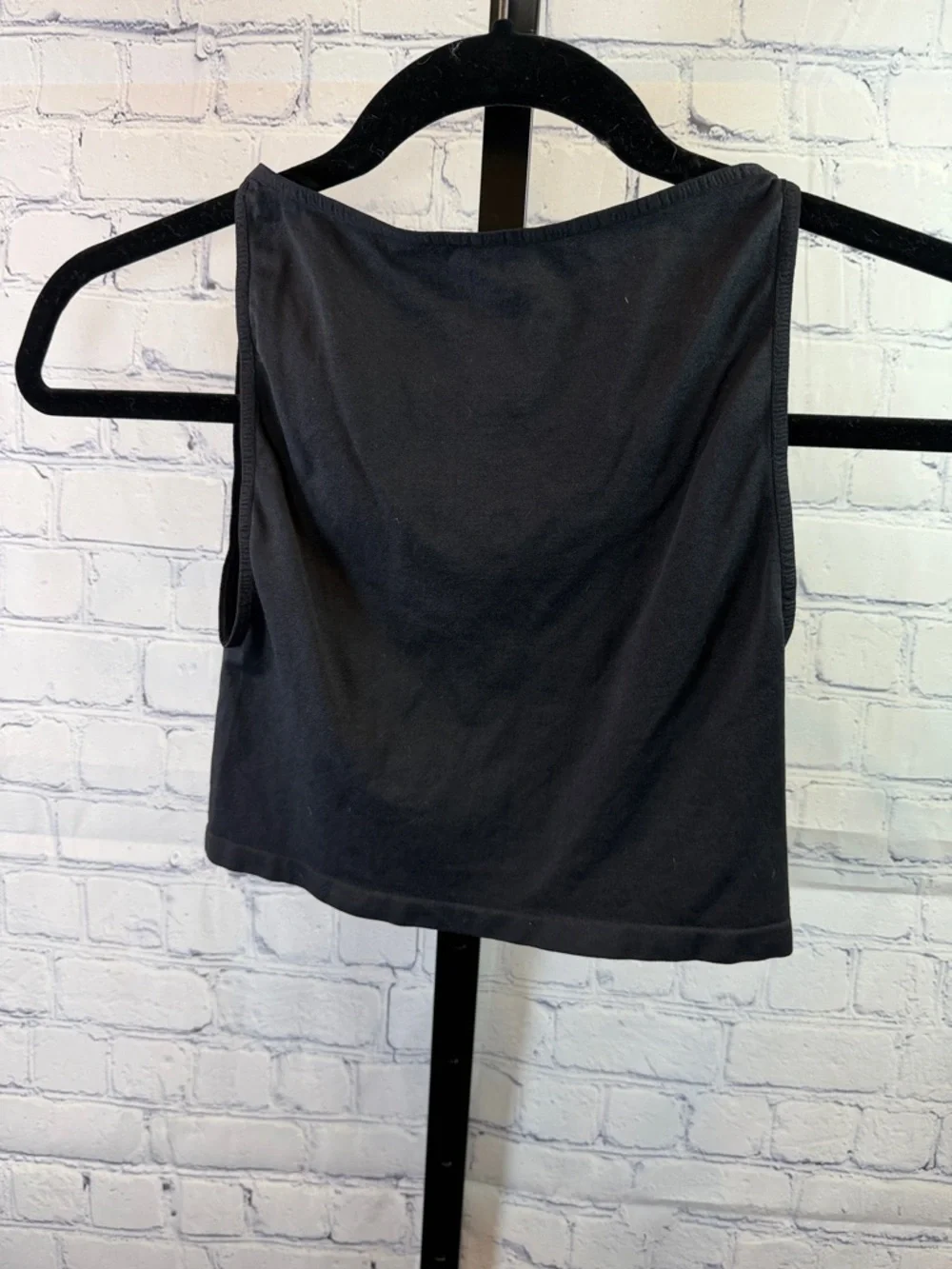 Free People Black Cropped Tank Top